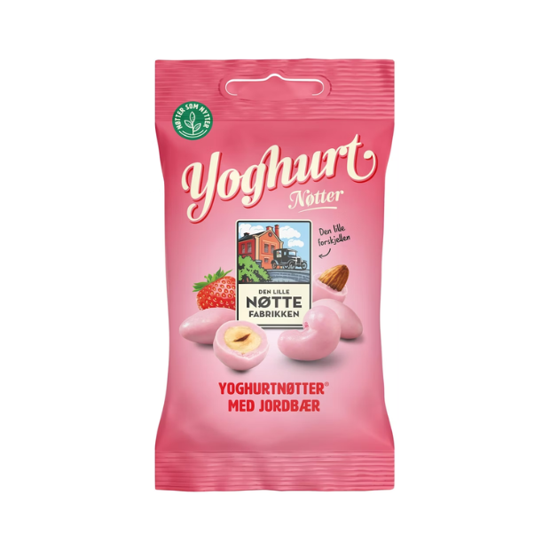Strawberry Yogurt Nuts 70g Dln - Yoghurtnøtter med jordbær | Coated Nuts | All season, Coated Nuts, Snacks | Dln